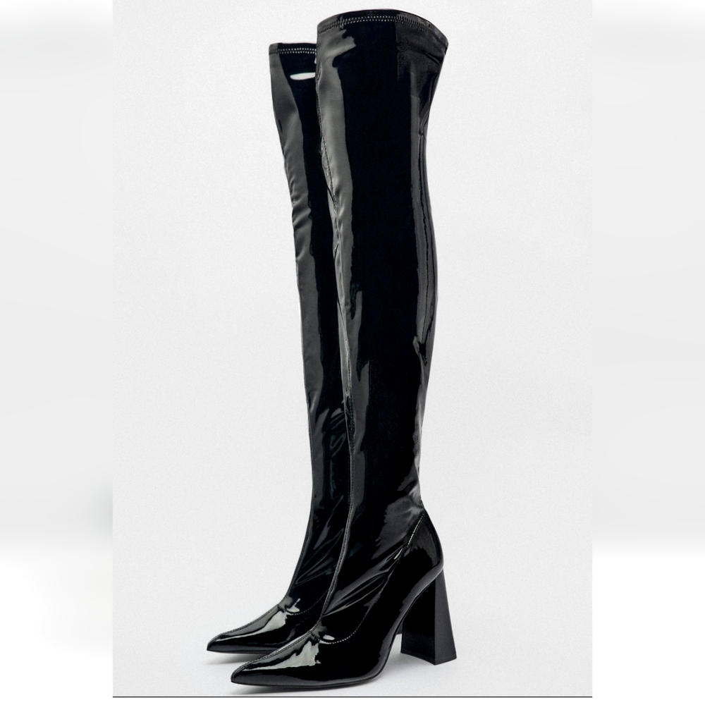 ZARA High heels over the knee boots🥰🥰🤩 NEW WITH TAGS - Picture 2 of 5